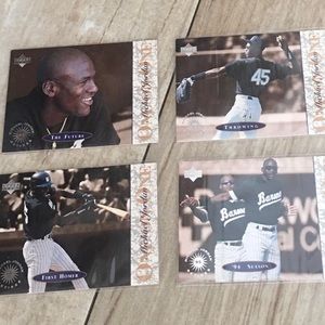 Vintage Michael Jordan Rookie Baseball Collector’s Card - VGC  (Lot of 4)
